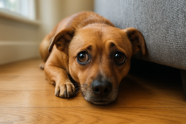 Собака боится громких звуков: салютов, грома, хлопков – что делать