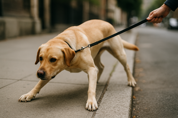 Собака тянет поводок на прогулке: почему это происходит и как это исправить